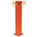 Stalp portocaliu metalic